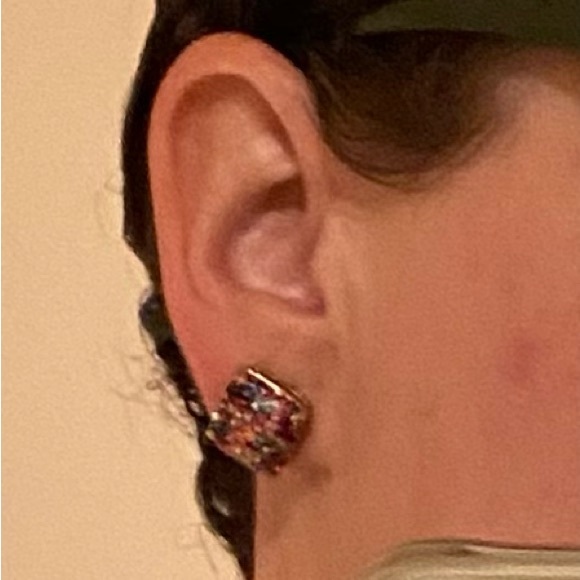 EUC practically new Kate spade glitter stud earrings - Picture 4 of 4